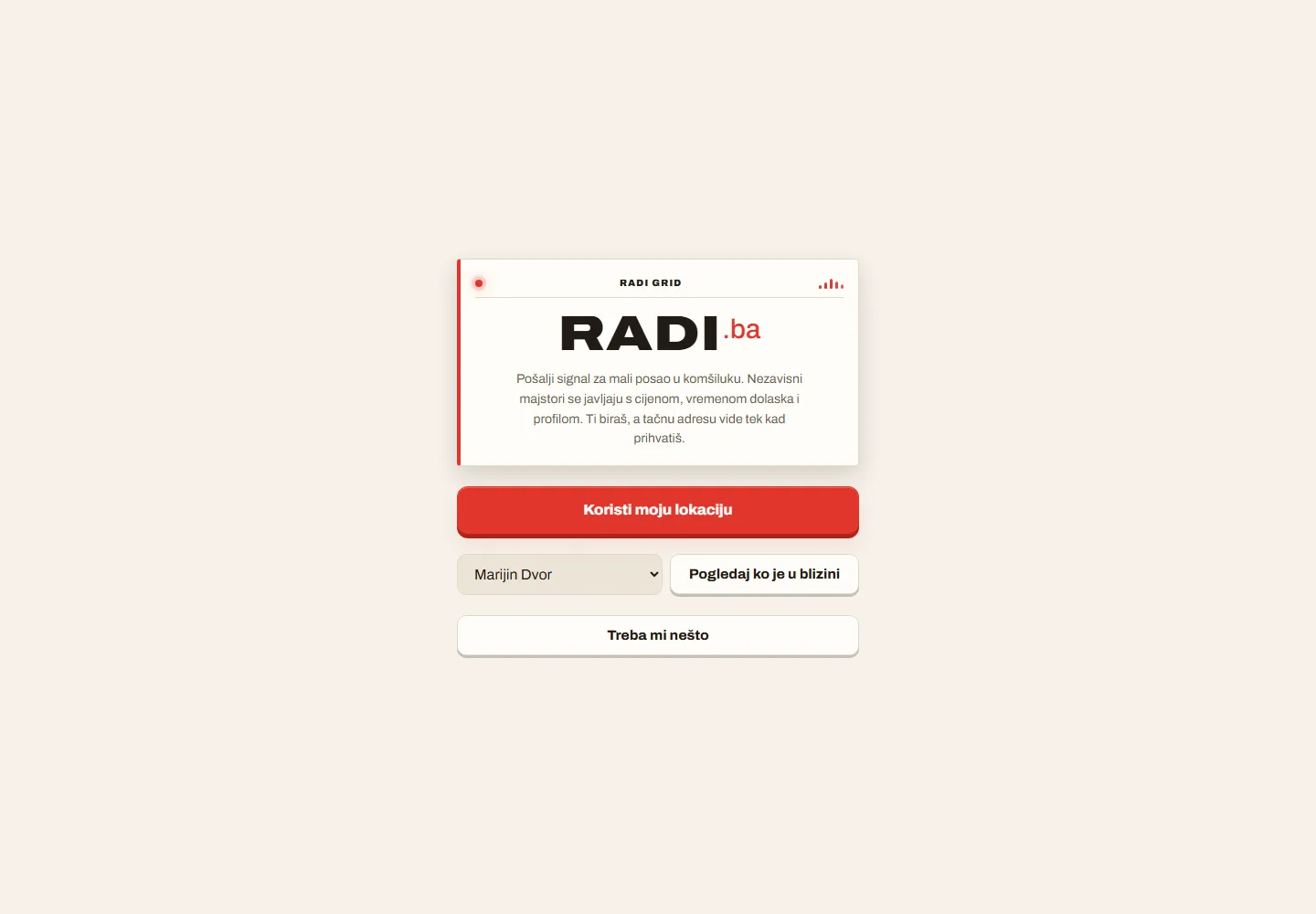 Platforma radi.ba za lokalne poslove.